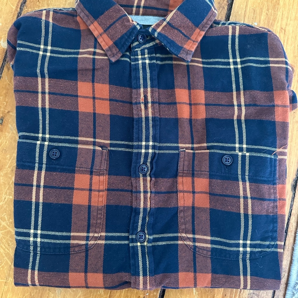 Bonobos Casual Blue and Orange Button Down Shirt